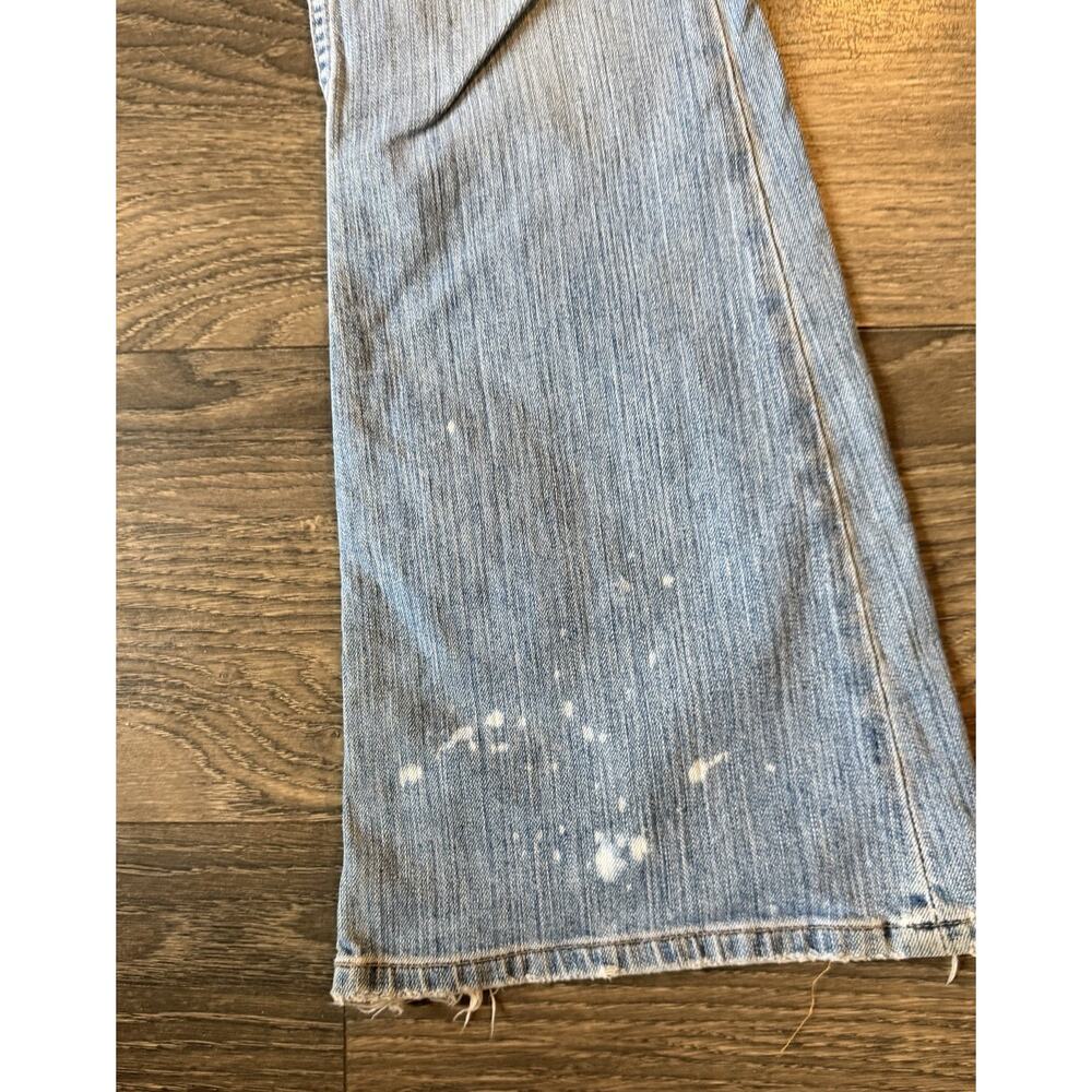BKE Starlite Stretch Distressed Flare Jeans Sz 30x33.5 Y2K Grunge Paint Splatter - Picture 7 of 14